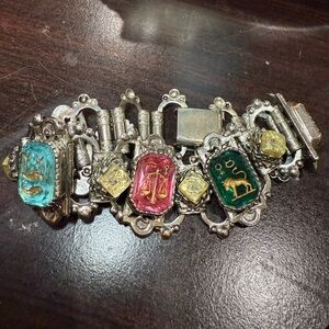 Vintage Zodiac Charm Bracelet
